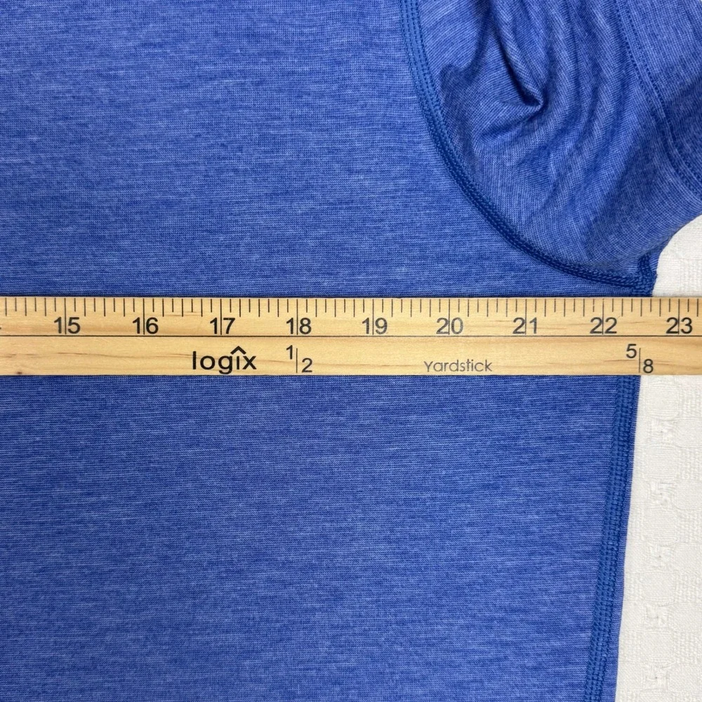 Lululemon Polo Shirt Golf Athleisure Men XL Blue Heather Athletic Stretch Casual